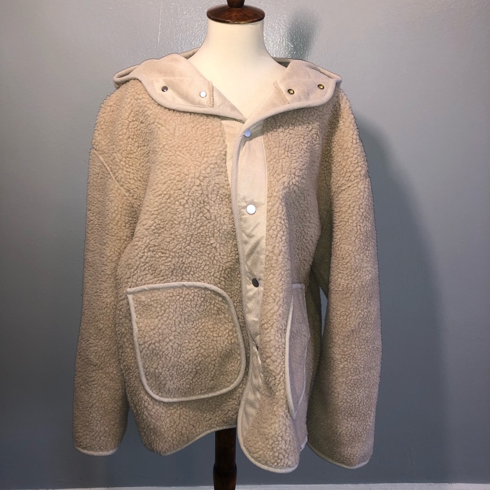 Hooded Teddy Jacket - Picture 1 of 8